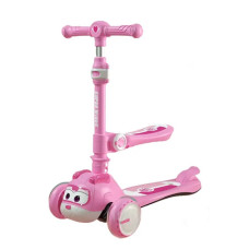 Детский самокат из пластика Super Wings Pink EL-2073